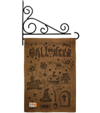 Halloween Doodles - Halloween Fall Vertical Impressions Decorative Flags HG112061 Made In USA