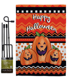 Halloween Trio - Halloween Fall Vertical Impressions Decorative Flags HG112062 Made In USA
