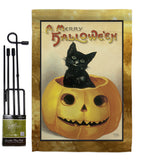 Merry Halloween - Halloween Fall Vertical Impressions Decorative Flags HG112065 Made In USA