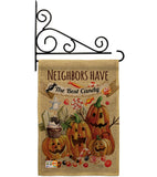 Neighbors Candy - Halloween Fall Vertical Impressions Decorative Flags HG112067 Made In USA