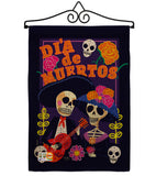 Dia de Muertos Couple - Halloween Fall Vertical Impressions Decorative Flags HG112077 Made In USA