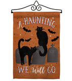 Haunting We Go - Halloween Fall Vertical Impressions Decorative Flags HG112081 Made In USA