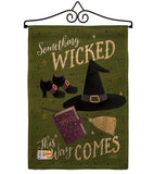 Something Wicked - Halloween Fall Vertical Impressions Decorative Flags HG112082 Made In USA