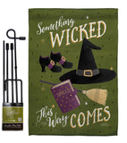 Something Wicked - Halloween Fall Vertical Impressions Decorative Flags HG112082 Made In USA