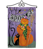 Spooky Pumpkin Men - Halloween Fall Vertical Impressions Decorative Flags HG112085 Made In USA