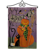 Spooky Pumpkin Men - Halloween Fall Vertical Impressions Decorative Flags HG112085 Made In USA