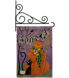 Spooky Pumpkin Men - Halloween Fall Vertical Impressions Decorative Flags HG112085 Made In USA