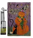 Spooky Pumpkin Men - Halloween Fall Vertical Impressions Decorative Flags HG112085 Made In USA