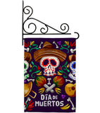 Dia De Muertos Skulls - Halloween Fall Vertical Impressions Decorative Flags HG112090 Made In USA
