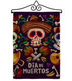 Dia De Muertos Skulls - Halloween Fall Vertical Impressions Decorative Flags HG112090 Made In USA