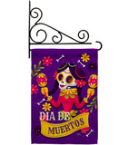 Lady Dia De Muertos - Halloween Fall Vertical Impressions Decorative Flags HG112091 Made In USA