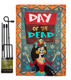 Joyful Day of Dead - Halloween Fall Vertical Impressions Decorative Flags HG112092 Made In USA