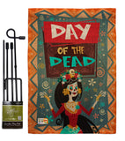 Joyful Day of Dead - Halloween Fall Vertical Impressions Decorative Flags HG112092 Made In USA