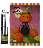 Happy Haunting Cat - Halloween Fall Vertical Impressions Decorative Flags HG112094 Made In USA