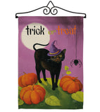 Halloween Cat - Halloween Fall Vertical Impressions Decorative Flags HG112095 Made In USA