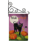 Halloween Cat - Halloween Fall Vertical Impressions Decorative Flags HG112095 Made In USA