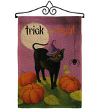 Halloween Cat - Halloween Fall Vertical Impressions Decorative Flags HG112095 Made In USA