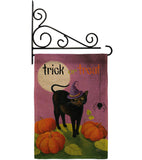 Halloween Cat - Halloween Fall Vertical Impressions Decorative Flags HG112095 Made In USA