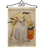 Ghost Cat - Halloween Fall Vertical Impressions Decorative Flags HG112097 Made In USA