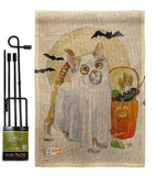 Ghost Cat - Halloween Fall Vertical Impressions Decorative Flags HG112097 Made In USA