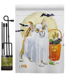 Ghost Cat - Halloween Fall Vertical Impressions Decorative Flags HG112097 Made In USA