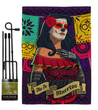 La Calavera Catrina - Halloween Fall Vertical Impressions Decorative Flags HG112102 Made In USA