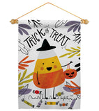 Candy Corn - Halloween Fall Vertical Impressions Decorative Flags HG112103 Made In USA