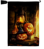 Lantern Pumpkins - Halloween Fall Vertical Impressions Decorative Flags HG112105 Made In USA