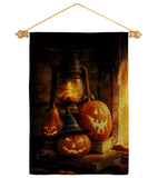 Lantern Pumpkins - Halloween Fall Vertical Impressions Decorative Flags HG112105 Made In USA