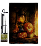 Lantern Pumpkins - Halloween Fall Vertical Impressions Decorative Flags HG112105 Made In USA