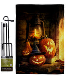 Lantern Pumpkins - Halloween Fall Vertical Impressions Decorative Flags HG112105 Made In USA