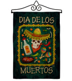 Calavera Sugar Skull - Halloween Fall Vertical Impressions Decorative Flags HG112111 Made In USA