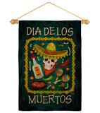 Calavera Sugar Skull - Halloween Fall Vertical Impressions Decorative Flags HG112111 Made In USA