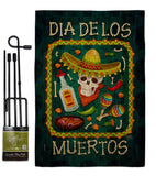 Calavera Sugar Skull - Halloween Fall Vertical Impressions Decorative Flags HG112111 Made In USA