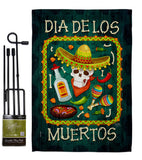 Calavera Sugar Skull - Halloween Fall Vertical Impressions Decorative Flags HG112111 Made In USA