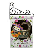 Dia De Muertos Cat - Halloween Fall Vertical Impressions Decorative Flags HG112114 Made In USA