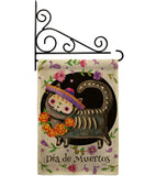 Dia De Muertos Cat - Halloween Fall Vertical Impressions Decorative Flags HG112114 Made In USA