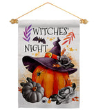 Witches Night - Halloween Fall Vertical Impressions Decorative Flags HG112117 Made In USA