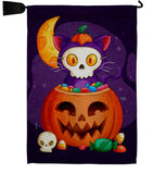 Sneaky Cat - Halloween Fall Vertical Impressions Decorative Flags HG120261 Made In USA