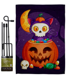 Sneaky Cat - Halloween Fall Vertical Impressions Decorative Flags HG120261 Made In USA