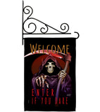 Enter If You Dare - Halloween Fall Vertical Impressions Decorative Flags HG137068 Made In USA