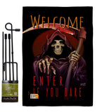 Enter If You Dare - Halloween Fall Vertical Impressions Decorative Flags HG137068 Made In USA