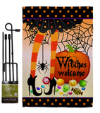 Witches Welcome - Halloween Fall Vertical Impressions Decorative Flags HG137069 Made In USA