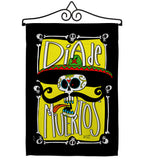 Dia de Muertos Skull - Halloween Fall Vertical Impressions Decorative Flags HG137070 Made In USA