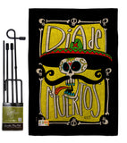 Dia de Muertos Skull - Halloween Fall Vertical Impressions Decorative Flags HG137070 Made In USA