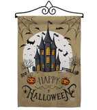 Halloween Castle - Halloween Fall Vertical Impressions Decorative Flags HG137126 Made In USA