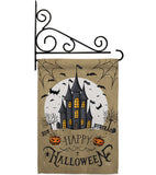 Halloween Castle - Halloween Fall Vertical Impressions Decorative Flags HG137126 Made In USA