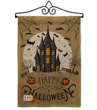 Halloween Castle - Halloween Fall Vertical Impressions Decorative Flags HG137126 Made In USA