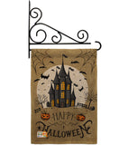 Halloween Castle - Halloween Fall Vertical Impressions Decorative Flags HG137126 Made In USA