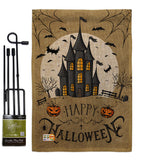 Halloween Castle - Halloween Fall Vertical Impressions Decorative Flags HG137126 Made In USA